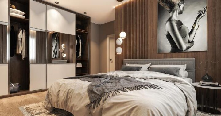 Nowoczesne łączenie sypialni z garderobą i łazienką - propozycje aranżacji i pomysły.